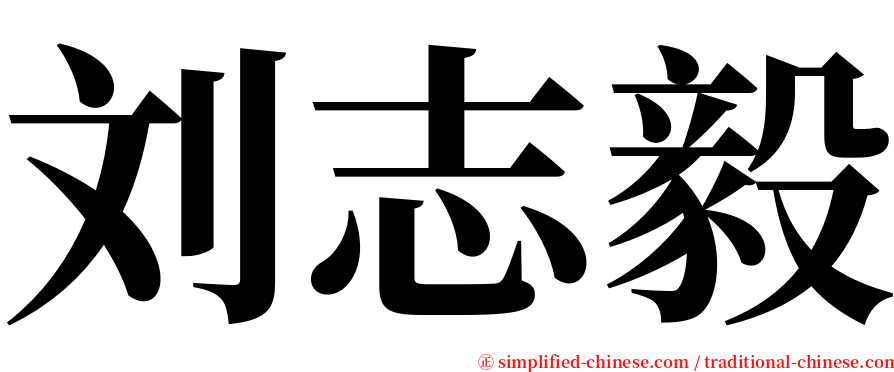 刘志毅 serif font