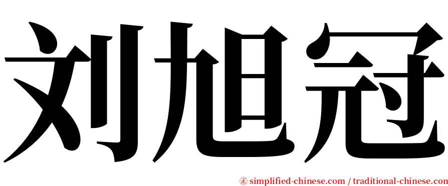 刘旭冠 serif font