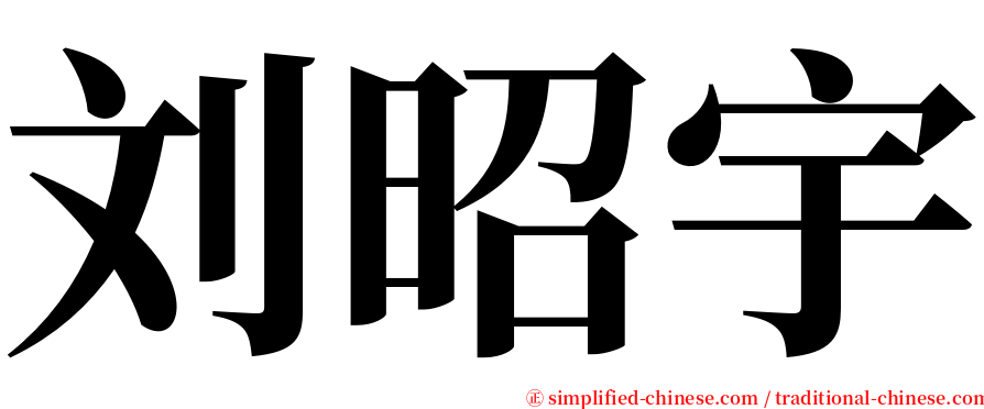 刘昭宇 serif font