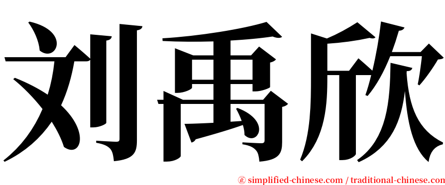 刘禹欣 serif font