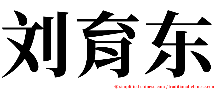 刘育东 serif font