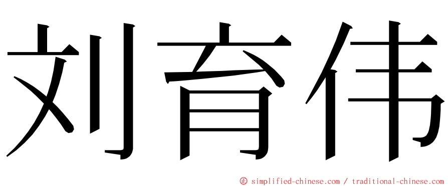 刘育伟 ming font