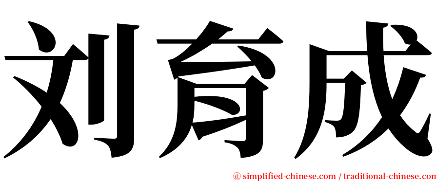 刘育成 serif font