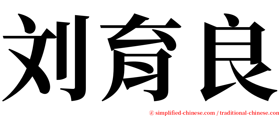 刘育良 serif font