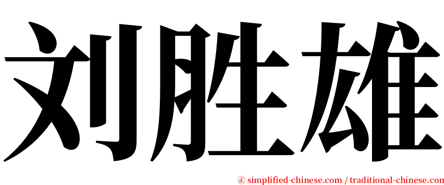 刘胜雄 serif font