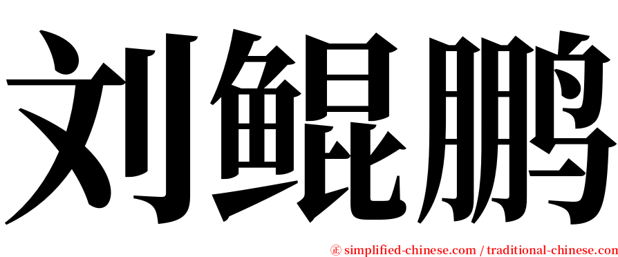 刘鲲鹏 serif font