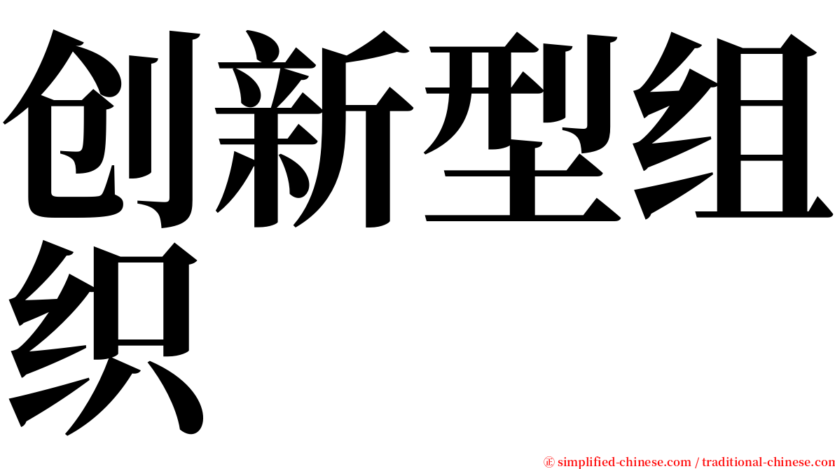 创新型组织 serif font