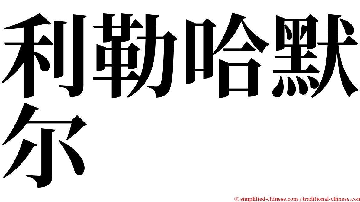 利勒哈默尔 serif font