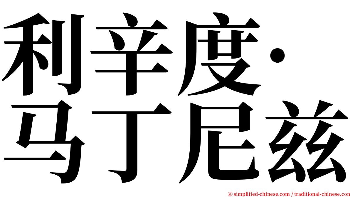 利辛度·马丁尼兹 serif font