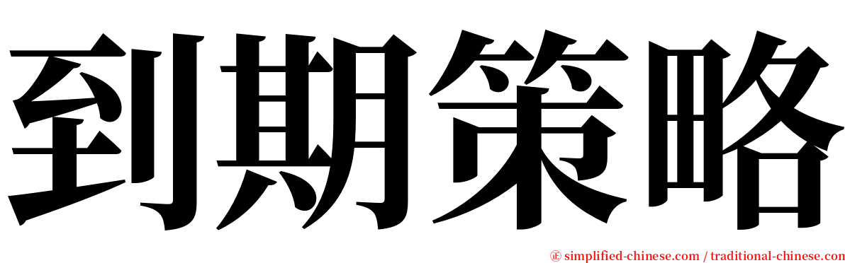 到期策略 serif font