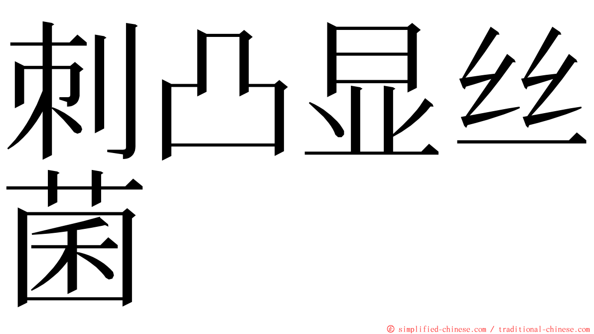 刺凸显丝菌 ming font