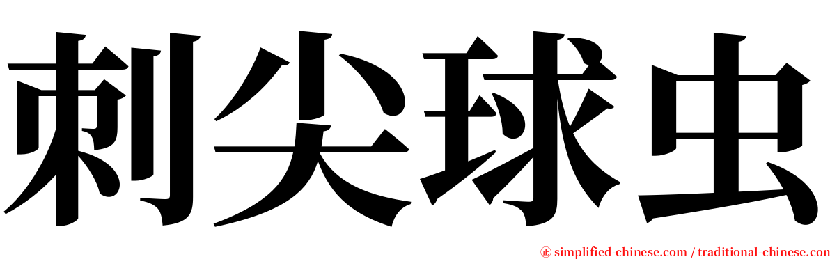 刺尖球虫 serif font