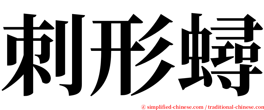 刺形蟳 serif font