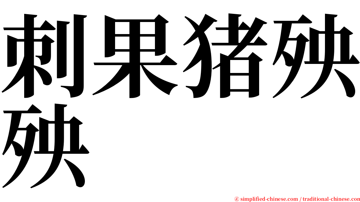 刺果猪殃殃 serif font