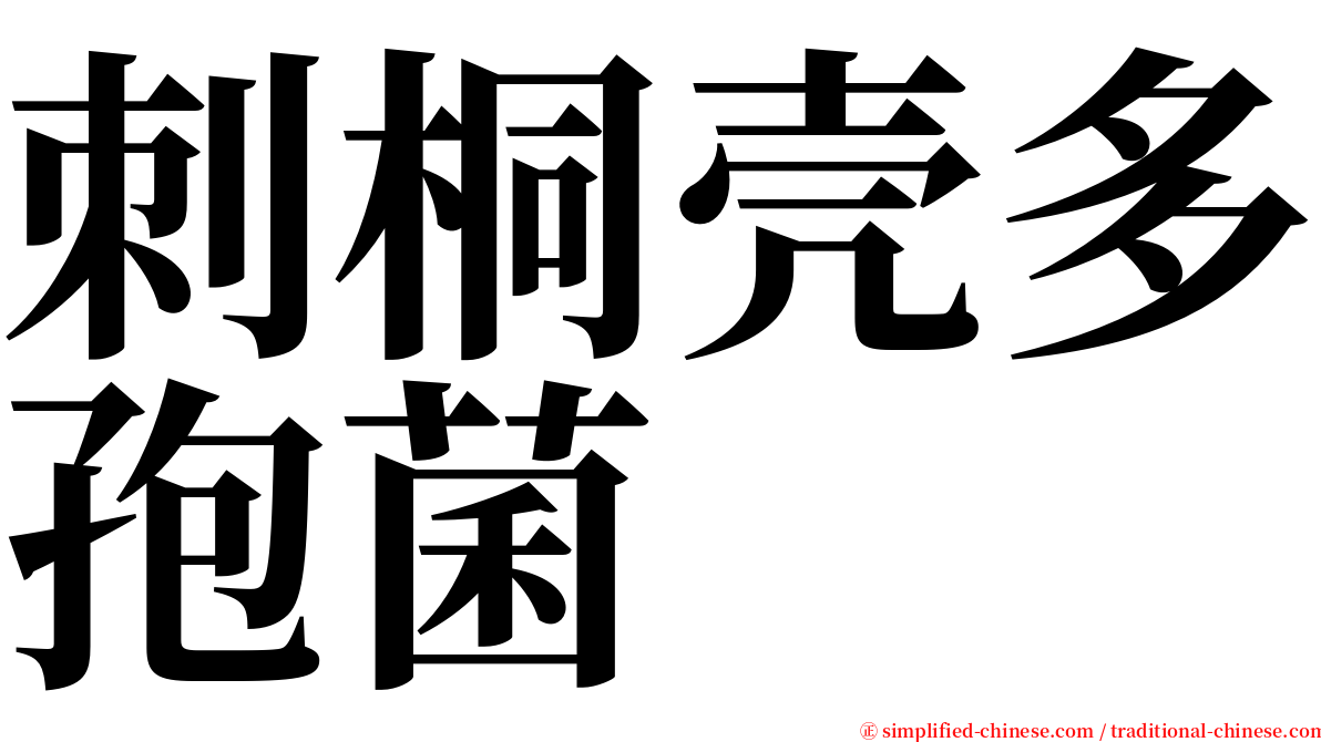 刺桐壳多孢菌 serif font