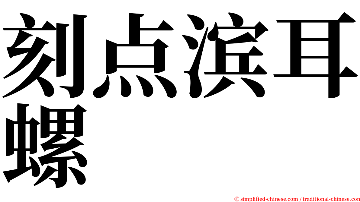 刻点滨耳螺 serif font