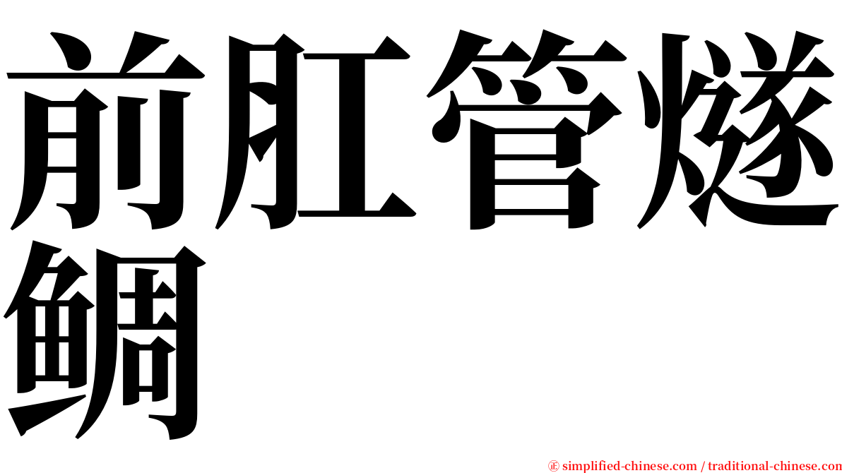 前肛管燧鲷 serif font