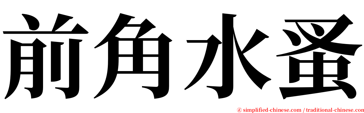 前角水蚤 serif font