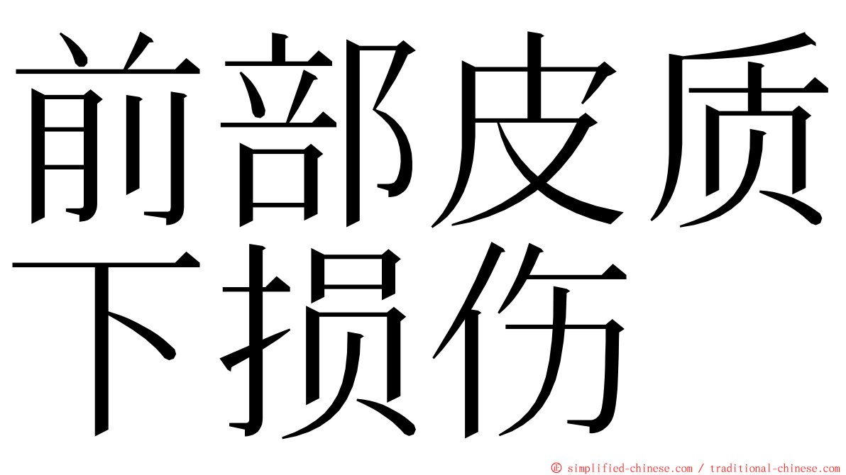 前部皮质下损伤 ming font