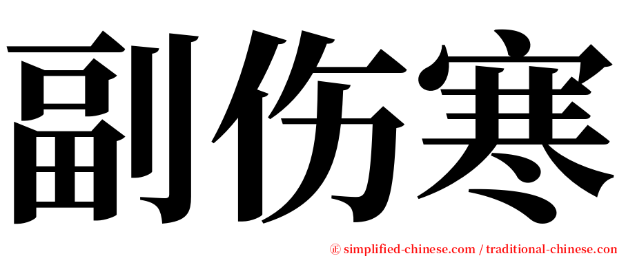 副伤寒 serif font