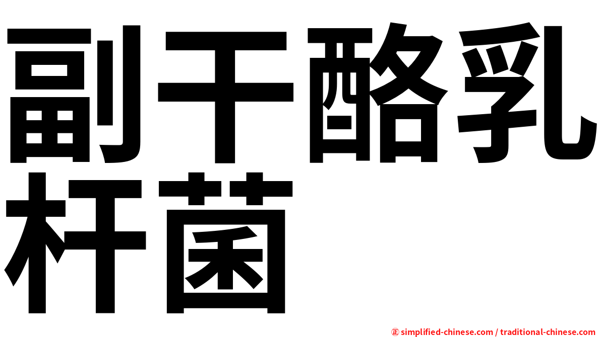 副干酪乳杆菌