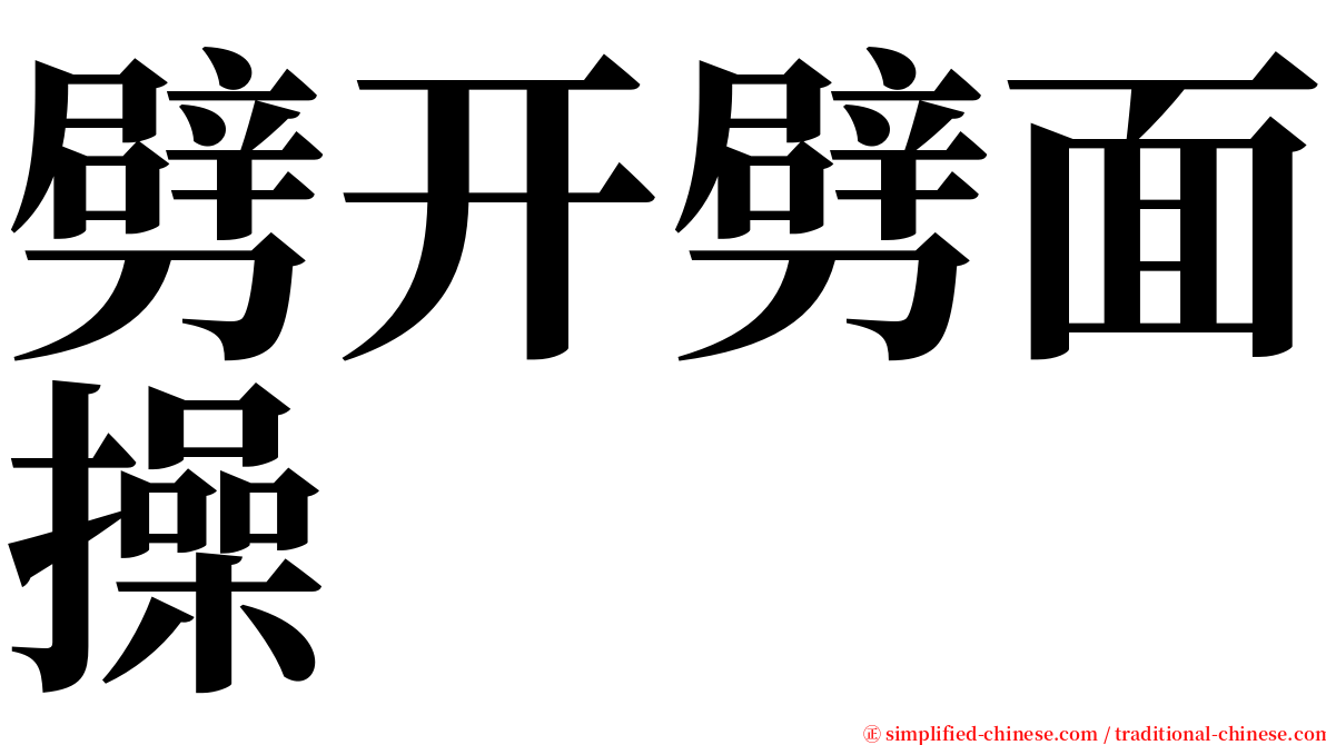 劈开劈面操 serif font