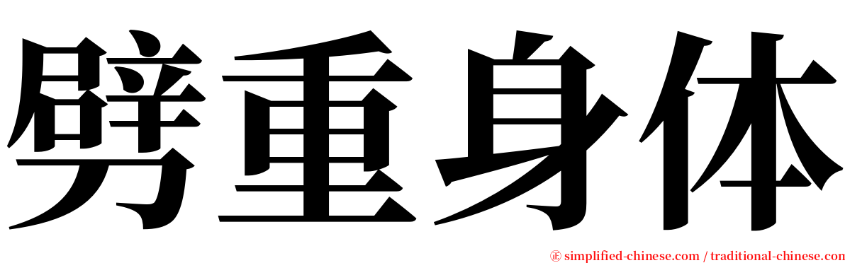 劈重身体 serif font