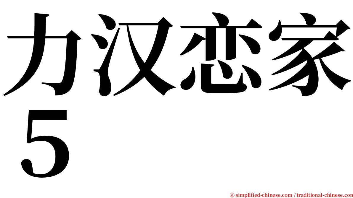 力汉恋家５ serif font