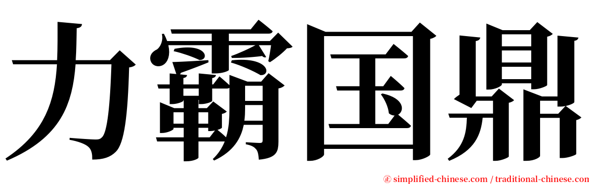 力霸国鼎 serif font