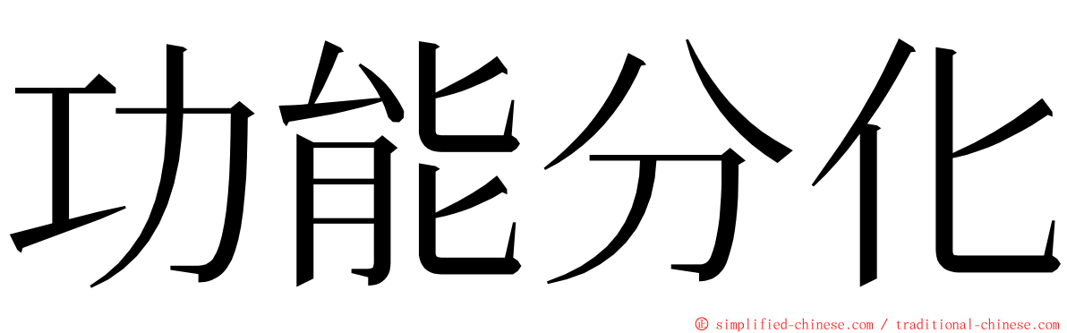 功能分化 ming font
