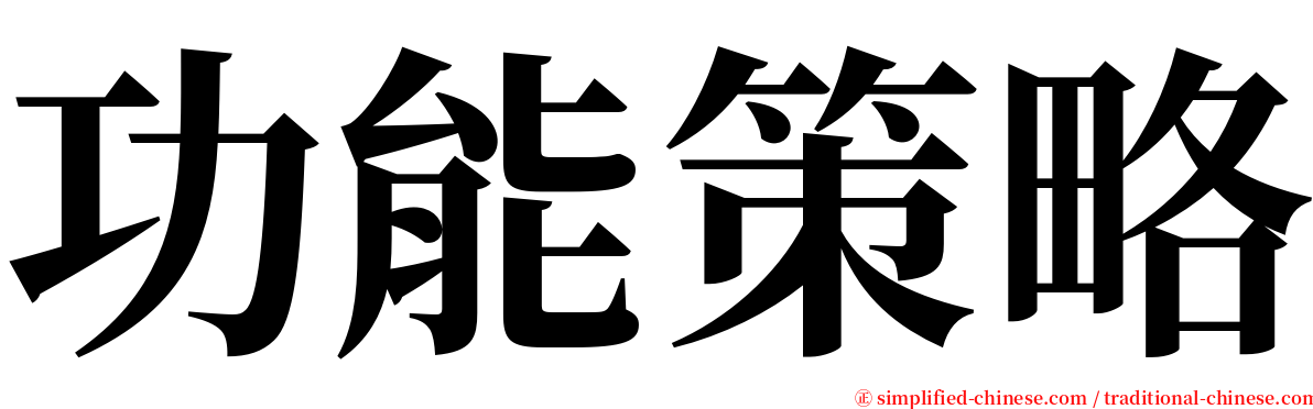 功能策略 serif font