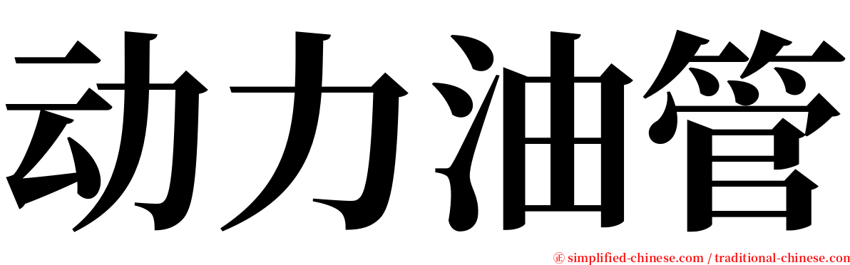 动力油管 serif font