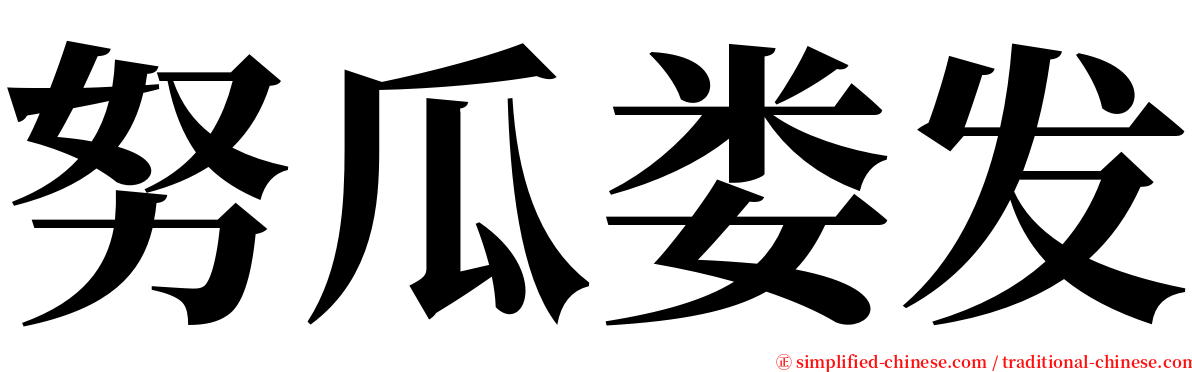 努瓜娄发 serif font