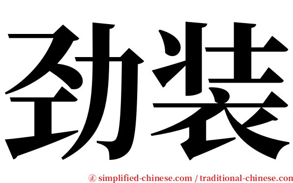 劲装 serif font