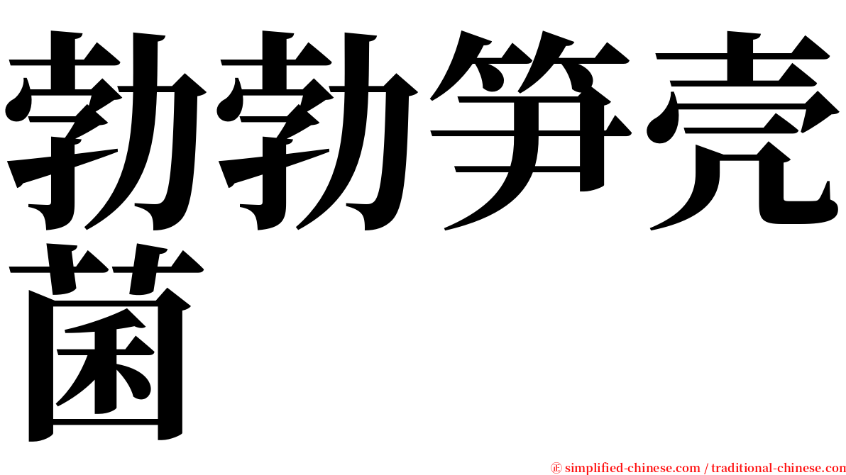 勃勃笋壳菌 serif font