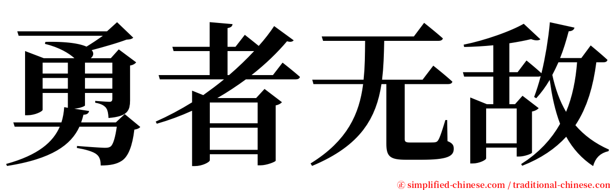 勇者无敌 serif font