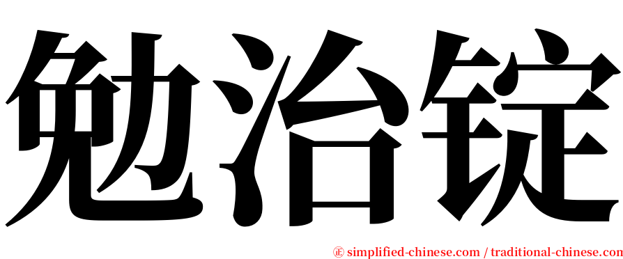 勉治锭 serif font