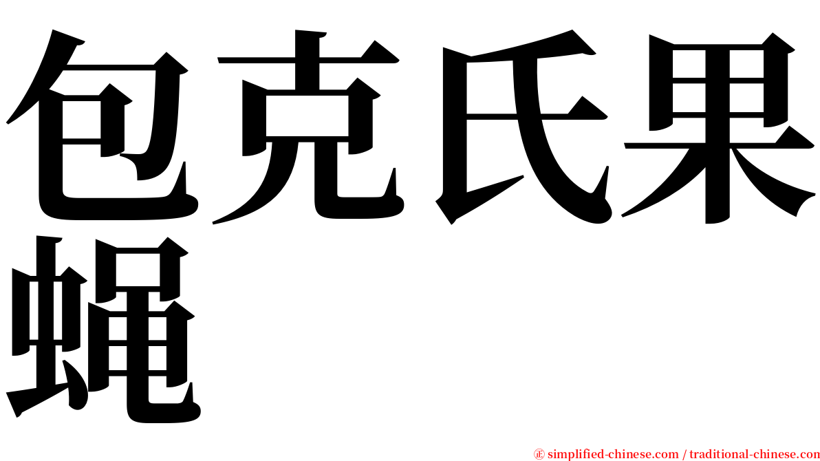 包克氏果蝇 serif font