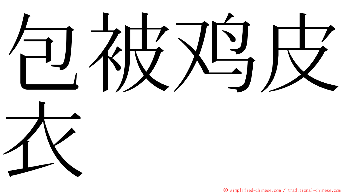 包被鸡皮衣 ming font