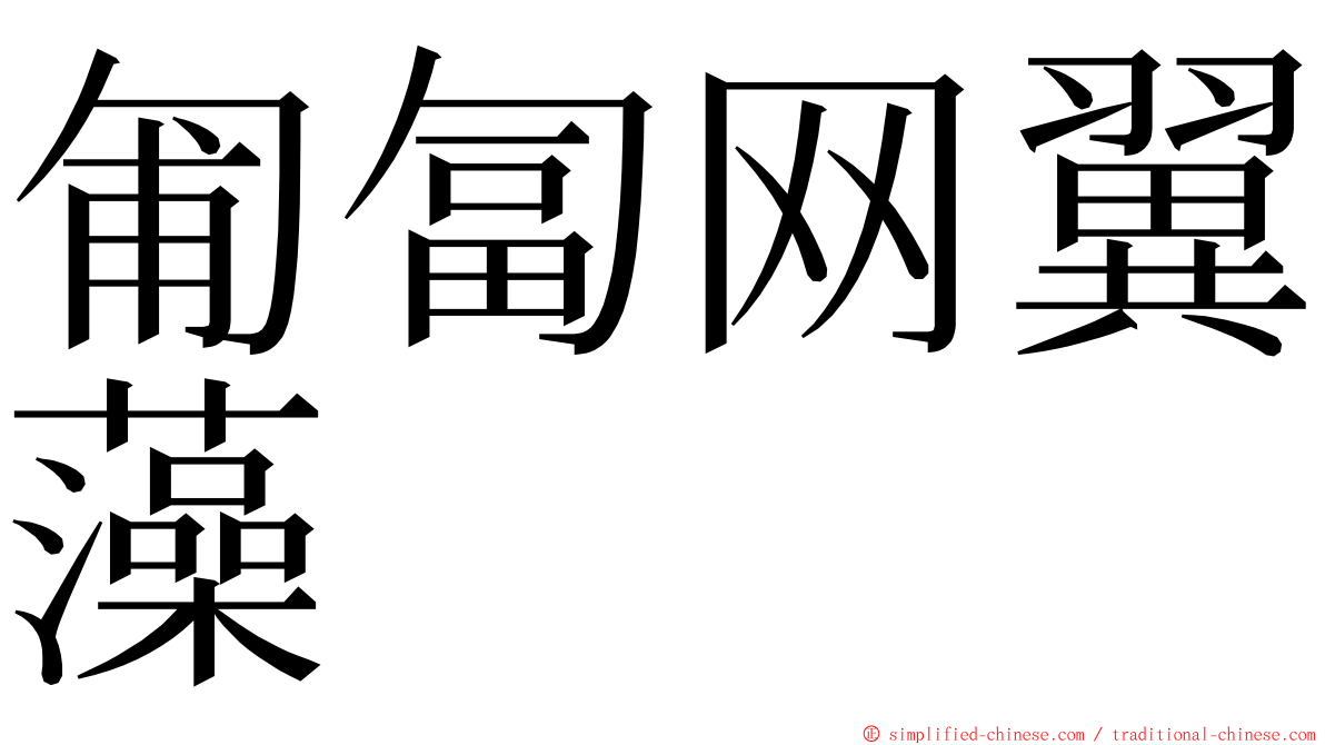 匍匐网翼藻 ming font