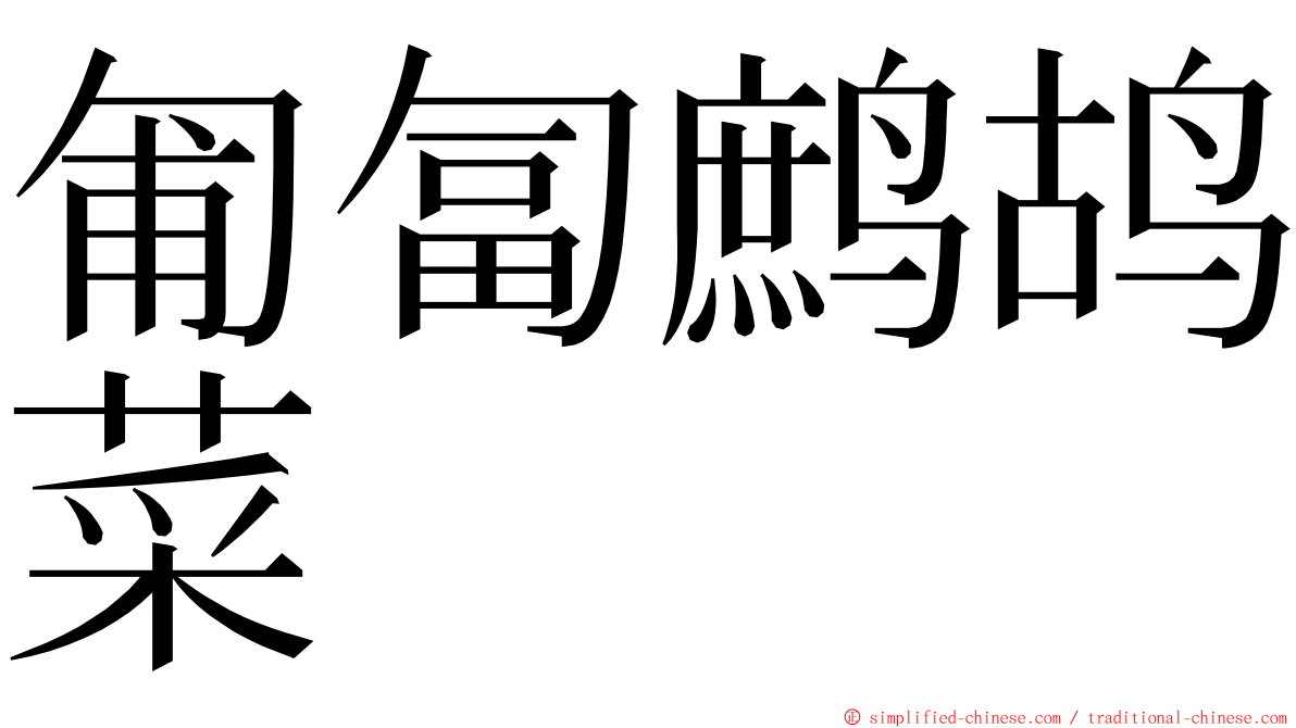 匍匐鹧鸪菜 ming font