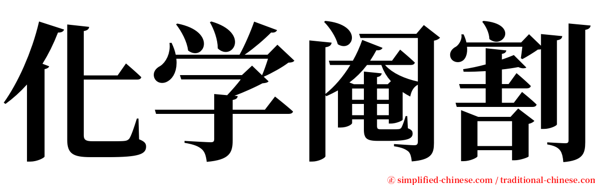 化学阉割 serif font