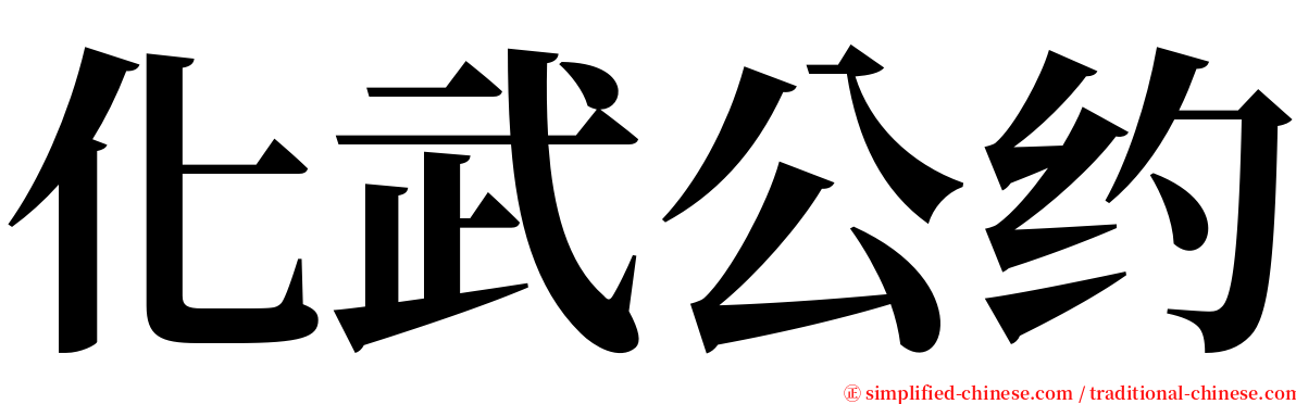 化武公约 serif font