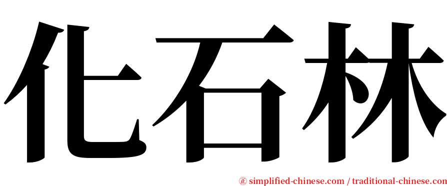 化石林 serif font