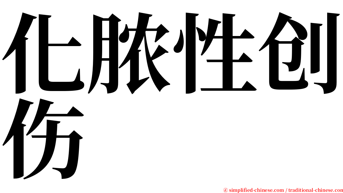 化脓性创伤 serif font