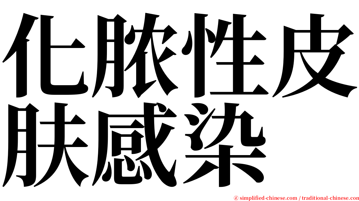 化脓性皮肤感染 serif font