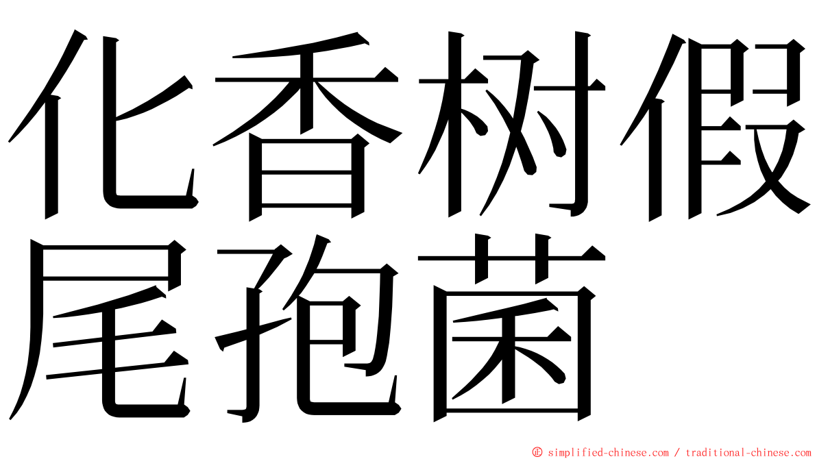 化香树假尾孢菌 ming font