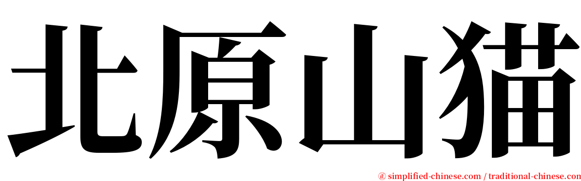 北原山猫 serif font