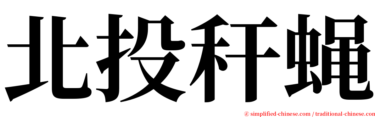 北投秆蝇 serif font