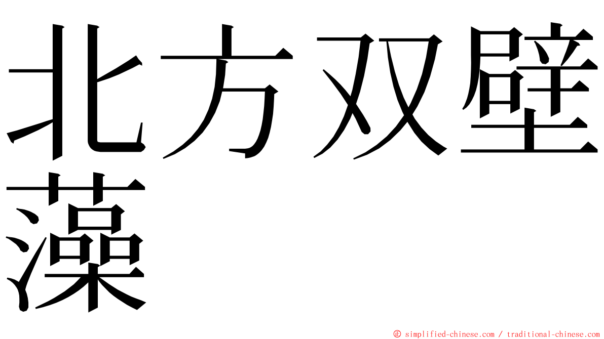 北方双壁藻 ming font